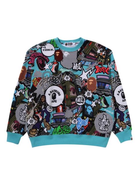 A BATHING APE® BAPE Comic Art Crewneck 'Multicolor'