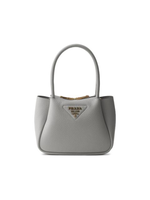 Prada logo-detail leather tote bag