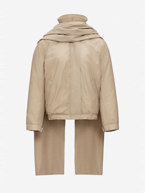 MAGDA BUTRYM Padded jacket with scarf in beige
