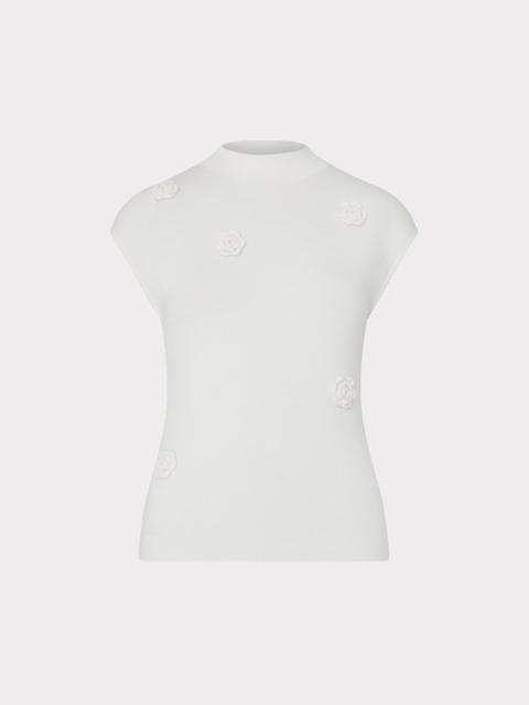 MILLY Kat Knit Floral Top