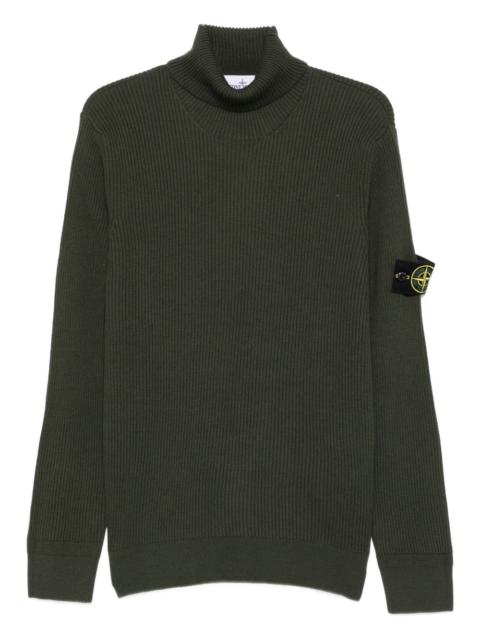 Stone Island ribbed turtleneck sweater