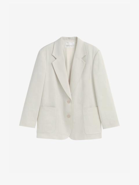 The Frankie Shop Bruna Linen Soft Blazer - Light Beige