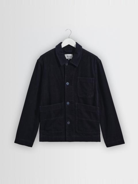 Wax London Healey - Navy Corduroy Chore Jacket