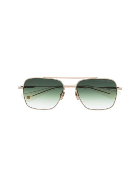 square-frame straight-arm sunglasses