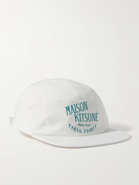 Maison Kitsuné Logo-Print Cotton-Twill Baseball Cap
