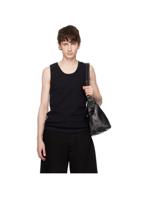 Lemaire Black Rib Cotton Jersey Tank Top