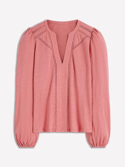 BODEN Poppy Long Sleeve Top-Vintage Rose