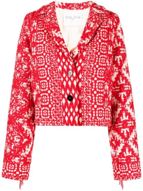 forte_forte Clio jacquard fringed jacket