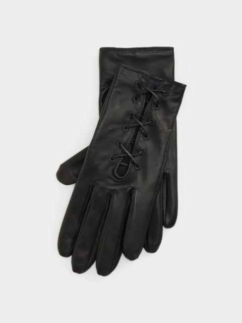 Polo Ralph Lauren Lace-Up Sheepskin Gloves