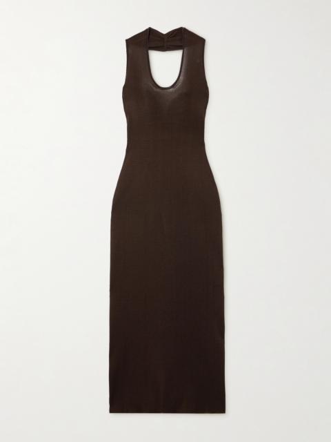 KHAITE Coraline Jersey Halterneck Midi Dress