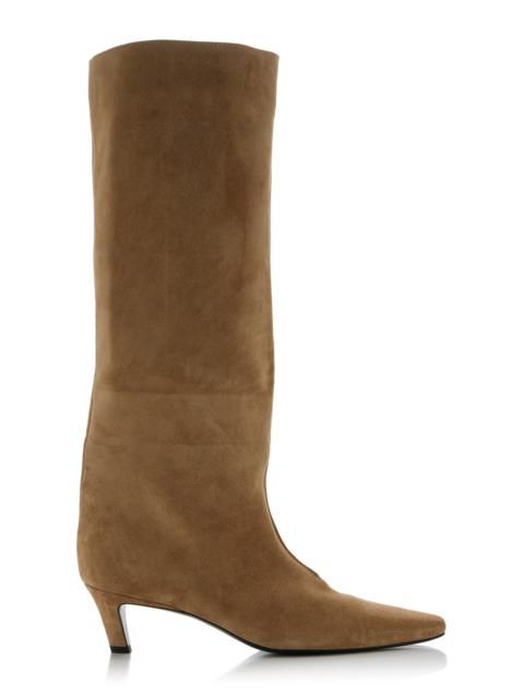 Totême The Wide Leather Knee Boots tan