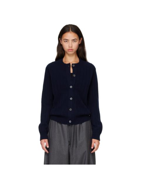 &DAUGHTER Navy Rooney Rib Cardigan