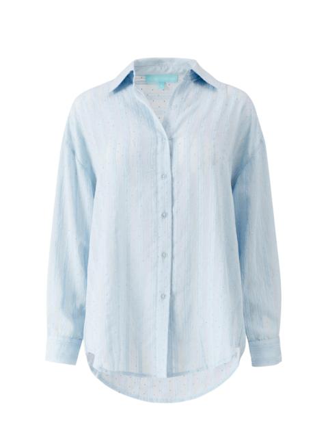 MELISSA ODABASH Women's Ziggy Oversized Shirt - Pale Blue