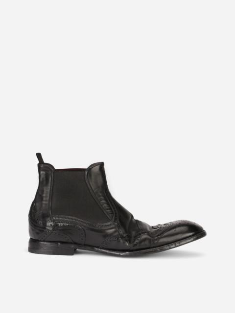Dolce & Gabbana Dip-coated calfskin boots