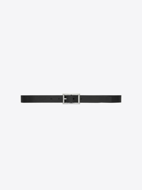 SAINT LAURENT rectangular buckle belt in vegetable-tanned leather