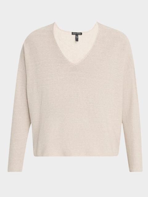 EILEEN FISHER Organic Linen-Cotton Knit Sweater
