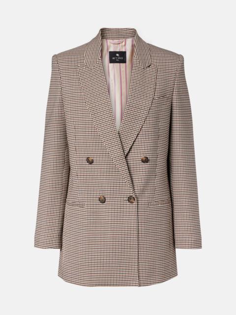 Etro Double-breasted wool-blend blazer