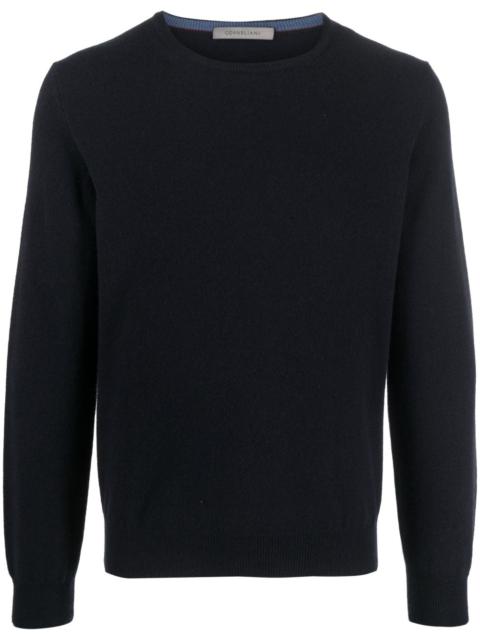 CORNELIANI crew-neck fine-knit jumper