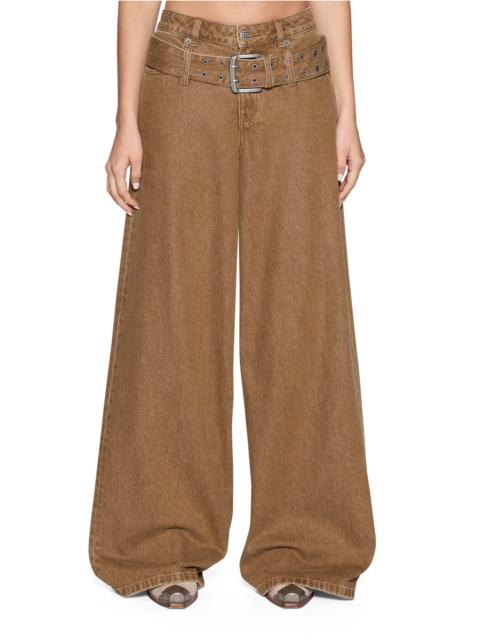 Ksubi LAX JEAN BELTED RIDER BROWN