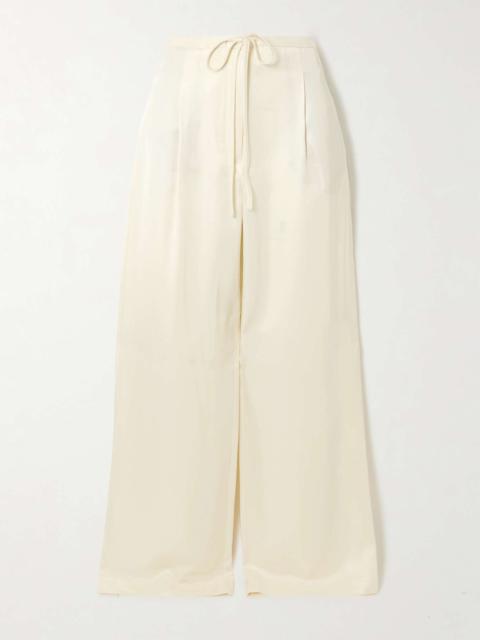 RÓHE Wide-leg twill pants Off-white