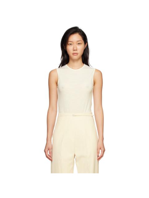 GIA STUDIOS Off-White Sleeveless Bodysuit
