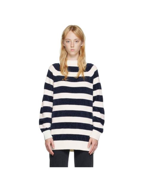 White Striped Sweater