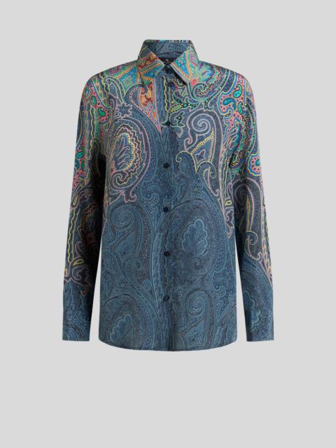 Etro STRIPED SHIRT WITH ETRO LOGO | REVERSIBLE