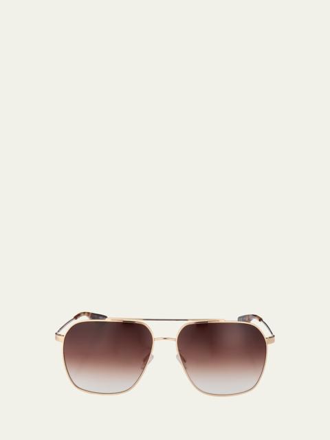 BARTON PERREIRA Rizzo 58mm Titanium Navigator Sunglasses