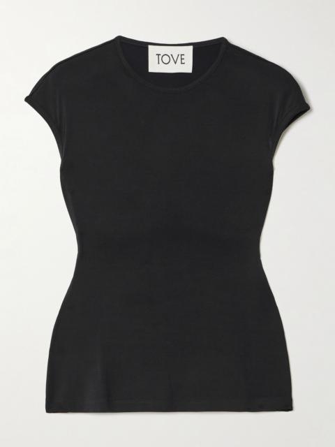 TOVE Deca stretch-jersey top Black