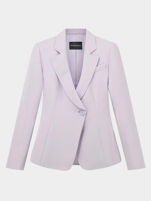 EMPORIO ARMANI Single-Button Pique Blazer