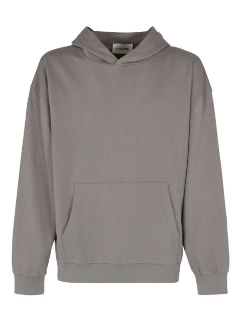 FRAME hooded ribbed-cuff sweatshirt
