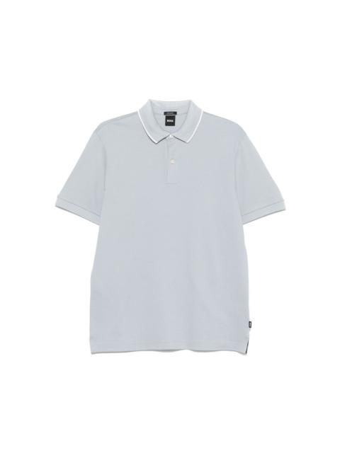 BOSS textured polo shirt