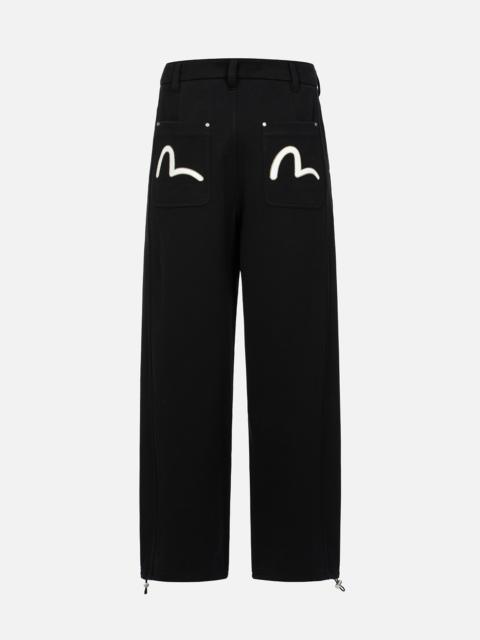 EVISU SEAGULL EMBROIDERY FASHION FIT SWEATPANTS