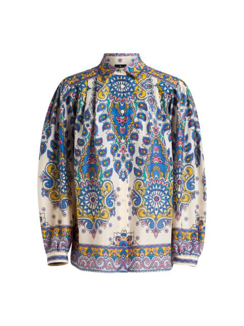 Etro Printed Silk-Cotton Shirt multi