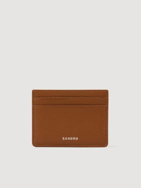 Sandro GRAINED LEATHER CARDHOLDER
