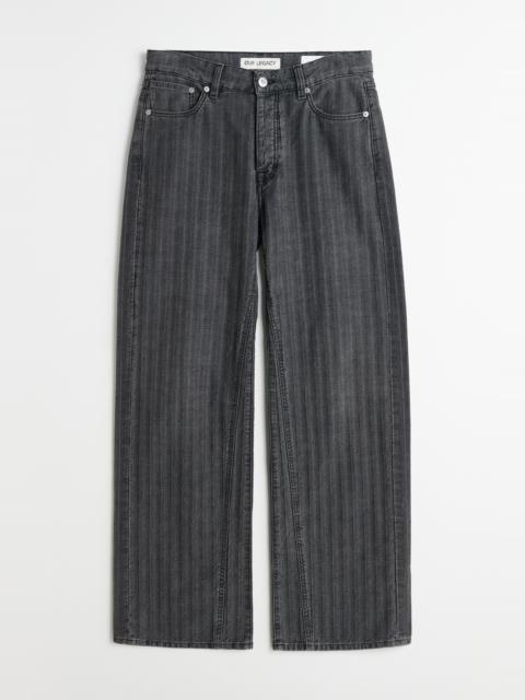 Treble Cut Washed Grey Torino Stripe