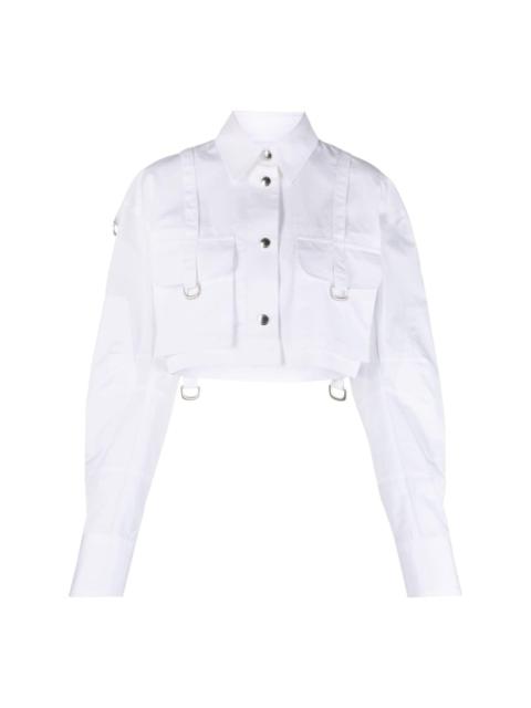 Off-White Co Cargo cropped cotton shirt