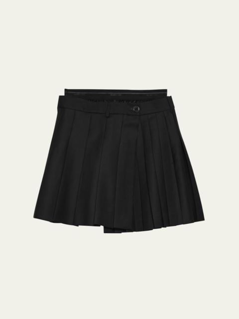 Pleated Logo Waistband Skort