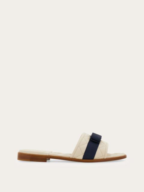 FERRAGAMO Quilted slide with Vara bow
