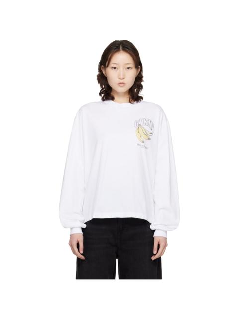 GANNI White Long Sleeve Fruit T-shirt