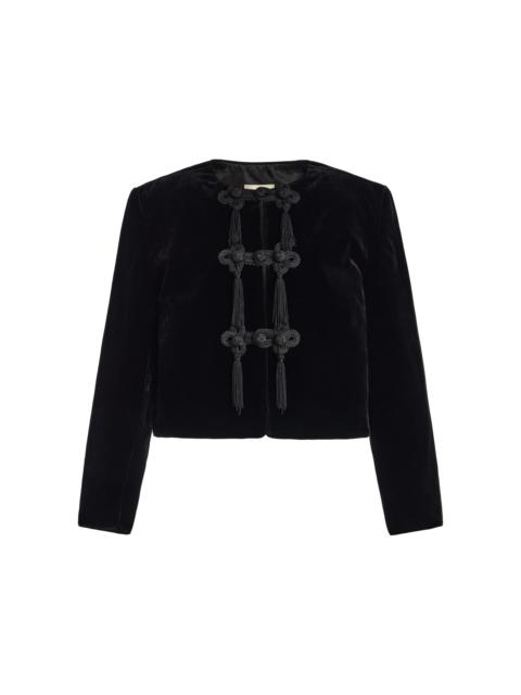 THE NEW ARRIVALS ILKYAZ OZEL Loulou Velvet Jacket