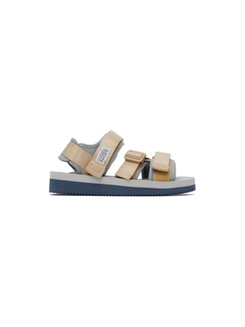 Beige & Gray KISEE-V Sandals