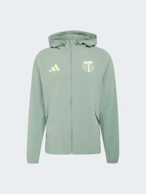 adidas Portland Timbers Tiro Travel Full Zip Windbreaker