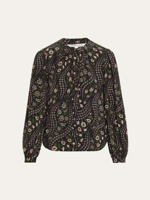 VERONICA BEARD Ashlynn Floral-Print Silk Top