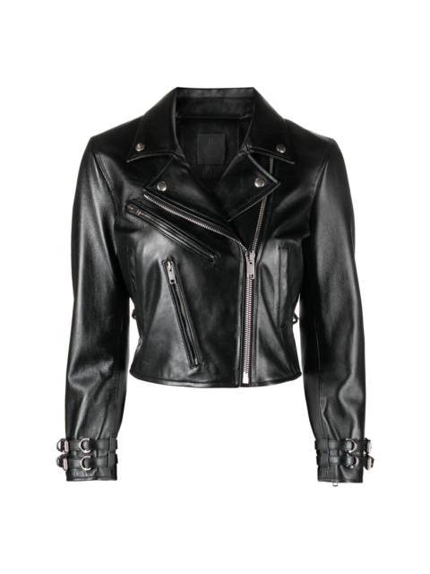 Givenchy leather cropped jacket
