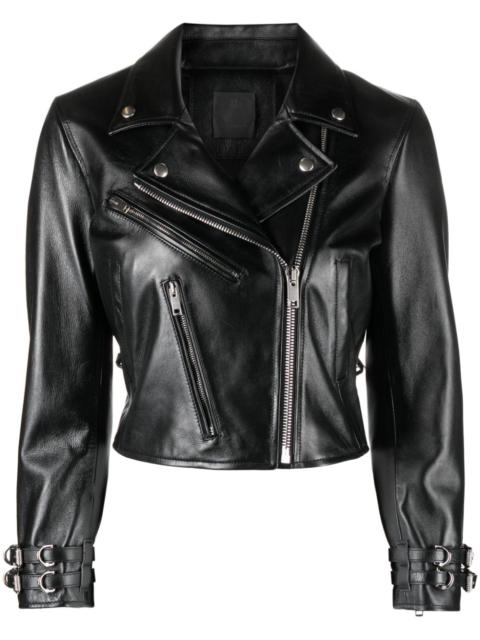 Givenchy leather cropped jacket
