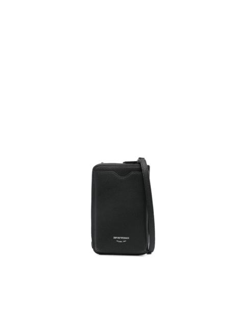 EMPORIO ARMANI logo-stamp phone pouch