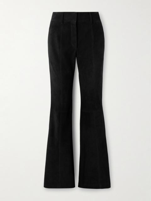 GABRIELA HEARST Rhein Paneled Suede Flared Pants