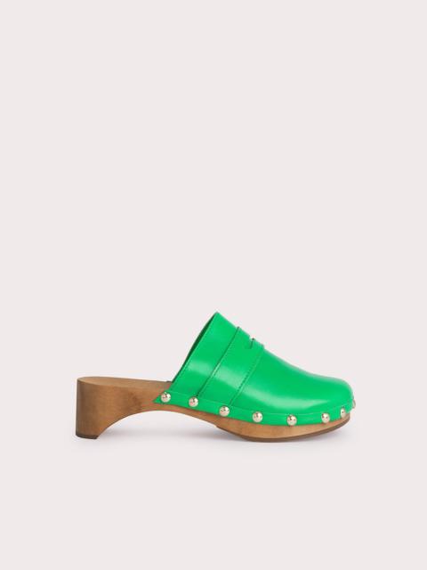 BY FAR Hans Super Green Gloss Leather