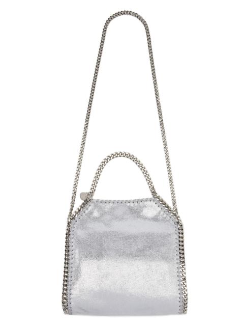 Stella McCartney Women's Mini Falabella Eco Shiny Dotted Chamois​ Tote Bag - Silver